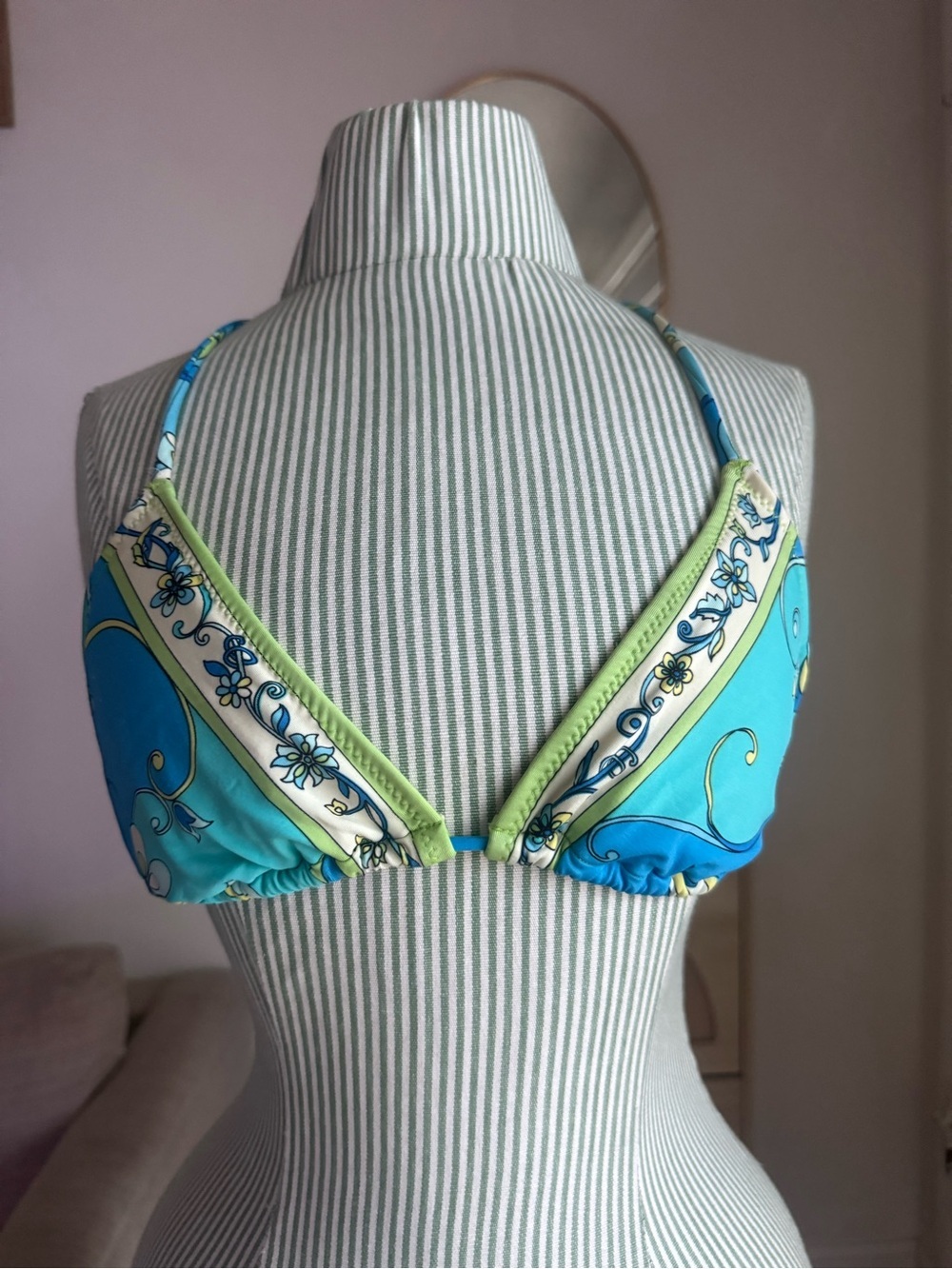 Juicy Couture Beach Royalty Floral Print Triangle Bikini Top P